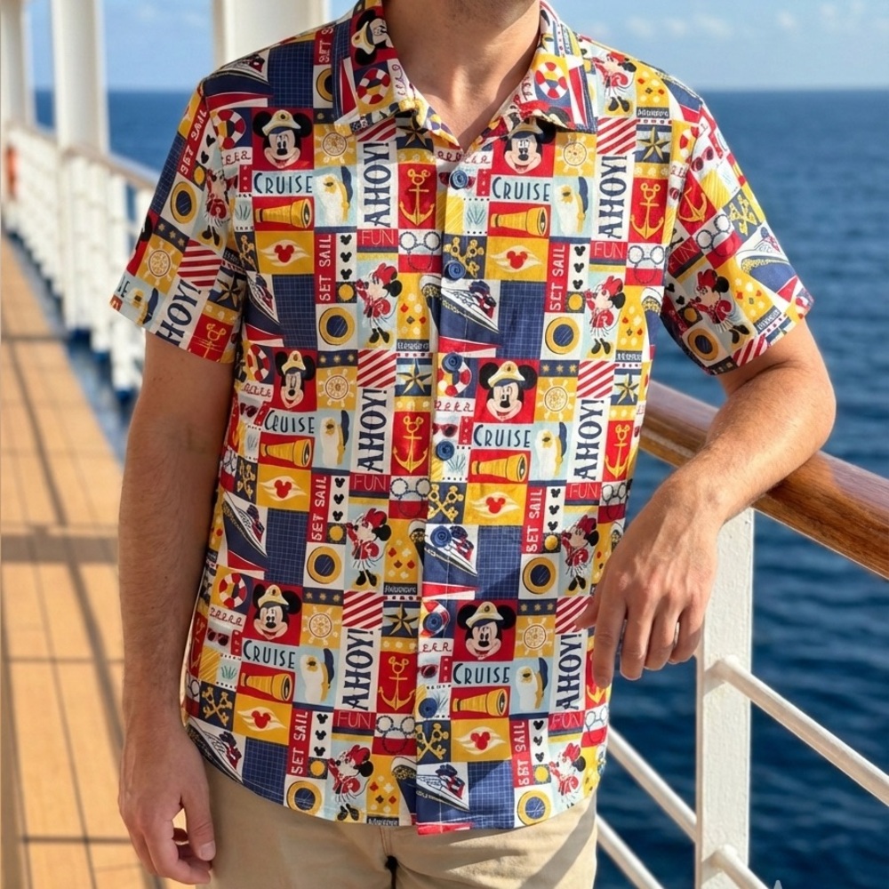 Colorful Cruise Themed Men's Shirt